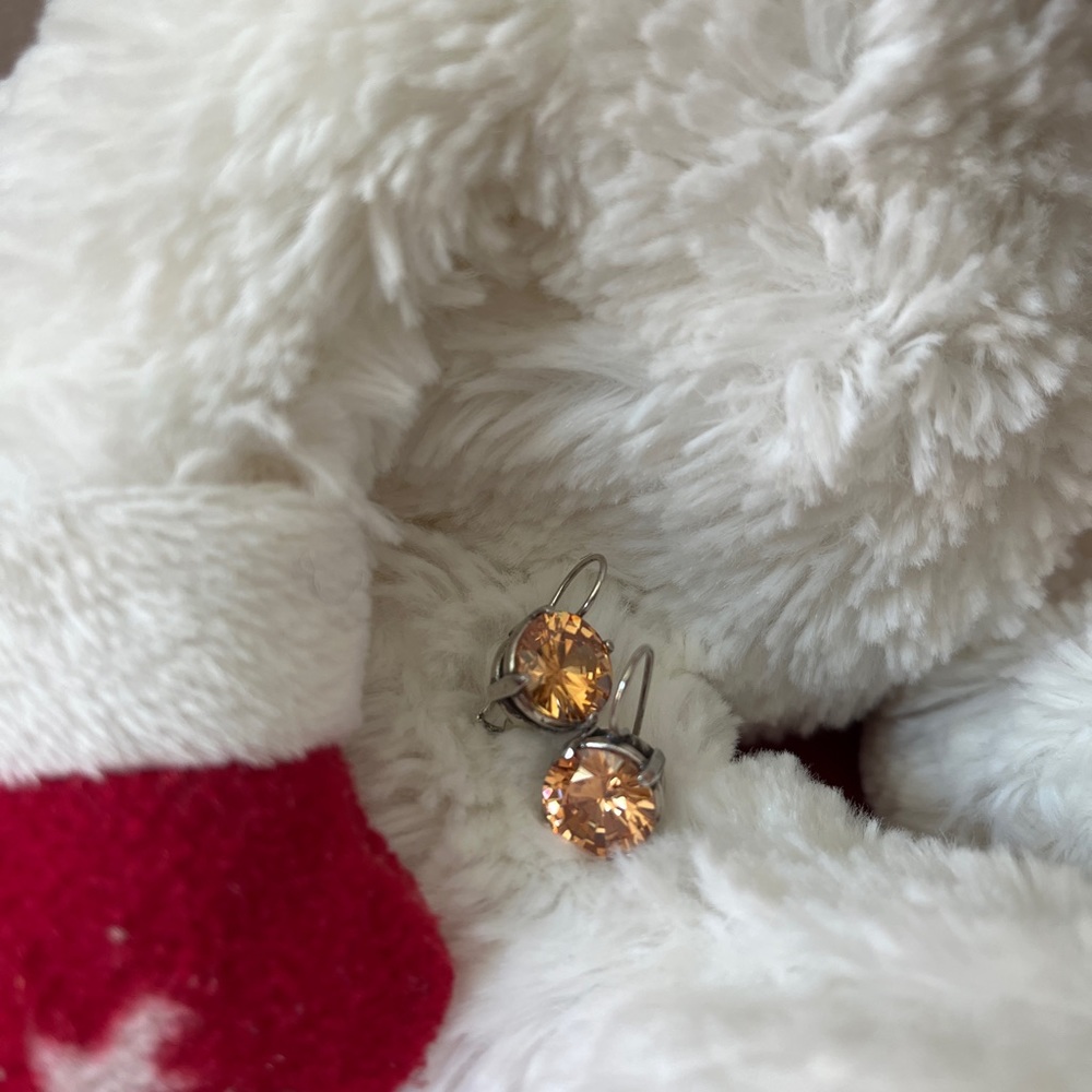Citrine earrings on sterling silver